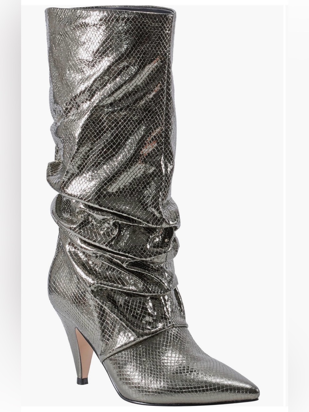 New Marc Fisher Silver Slouch Boot